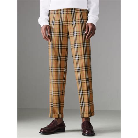 burberry check pants trousers.